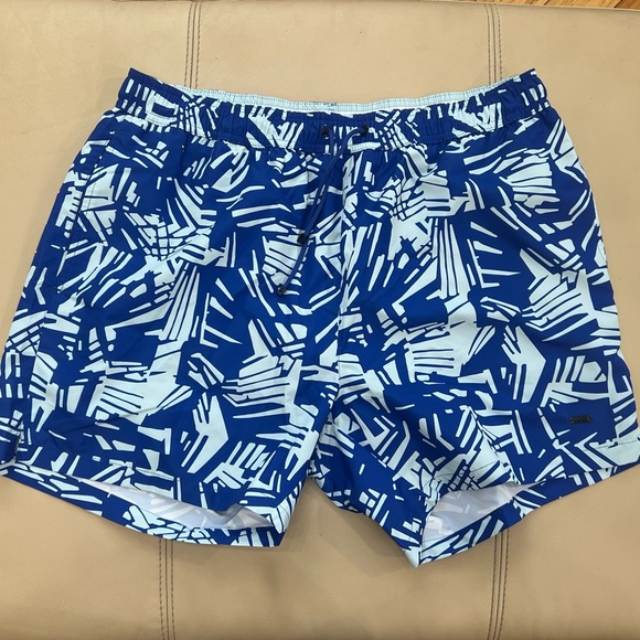 HUGO BOSS Blue Print Swim Trunks